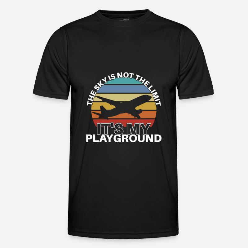 Flugzeug Luftfahrt - Männer Funktions-T-Shirt - Schwarz