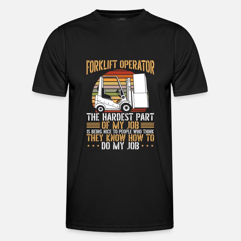 Gabelstaplerfahrer Gabelstapler Geschenk - Männer Funktions-T-Shirt - Schwarz