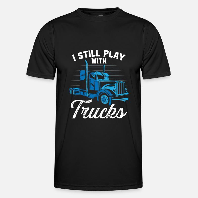 Lastwagenfahrer Geschenk - Männer Funktions-T-Shirt - Schwarz