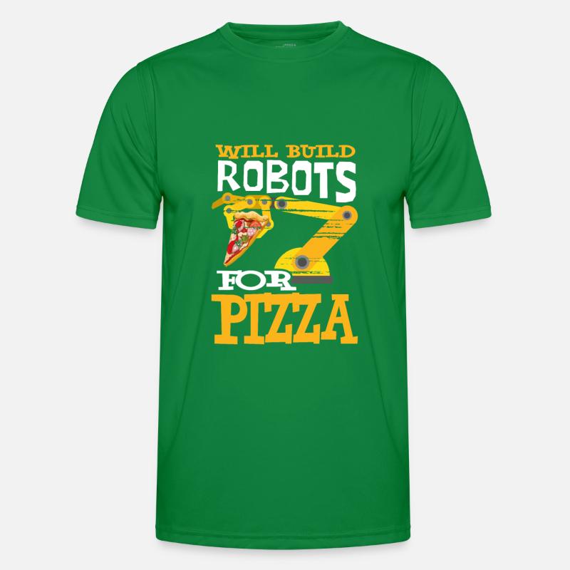 Roboter Pizza Robotertechniker Robotik Männer Funktions-T-Shirt