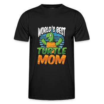 Turtle Mom Turtle Lover - Men's Functional T-Shirt - black - Front - AI Model Male 178 dark (178cm)
