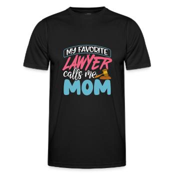 My Favorite Lawyer Calls Me Mom Mothers Day Gift - Men's Functional T-Shirt - black - Front - AI Model Male 178 dark (178cm)