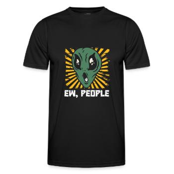 Alien Science-Fiction - Männer Funktions-T-Shirt - Schwarz - Vorne - AI Model Male 178 dark (178cm)