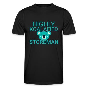 Storeman Koalafied - Men's Functional T-Shirt - black - Front - AI Model Male 178 dark (178cm)
