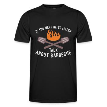 Sprechen Sie über Barbecue - Männer Funktions-T-Shirt - Schwarz - Vorne - AI Model Male 178 dark (178cm)