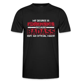 Forensics - Forensik - Tatort-Ermittler - Männer Funktions-T-Shirt - Schwarz - Vorne - AI Model Male 178 dark (178cm)