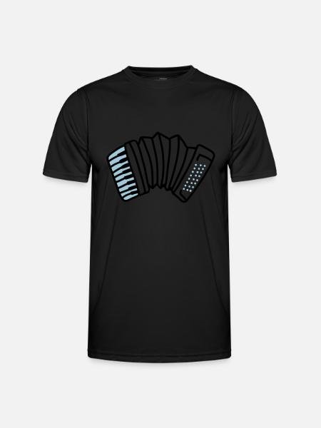 Akkordeon - Männer Funktions-T-Shirt - Schwarz