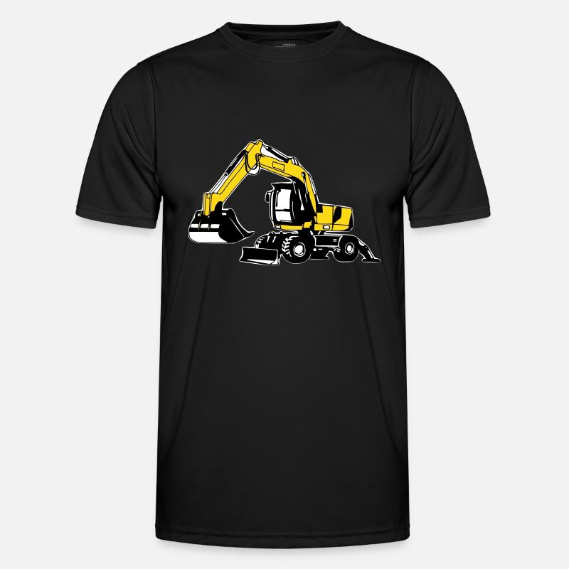 Mobilbagger 2 - Männer Funktions-T-Shirt - Schwarz