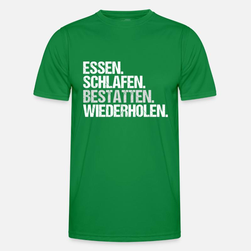 Bestatter Totengräber Leichenbestatter Mortician Männer Funktions-T-Shirt