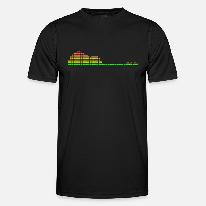 Guitar Shape Equalizer - Men's Functional T-Shirt - black