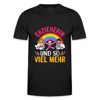 Erzieherin Geschenk - Männer Funktions-T-Shirt - Schwarz - Vorne - AI Model Male 178 dark (178cm)