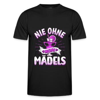 Frauen Mädels Freundinnen Feier - Männer Funktions-T-Shirt - Schwarz - Vorne - AI Model Male 178 dark (178cm)
