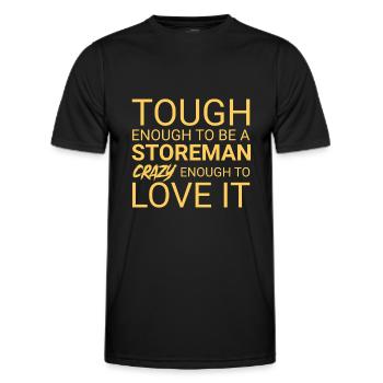 Storeman Crazy - Men's Functional T-Shirt - black - Front - AI Model Male 178 dark (178cm)