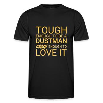 Dustman Crazy - Männer Funktions-T-Shirt - Schwarz - Vorne - AI Model Male 178 dark (178cm)