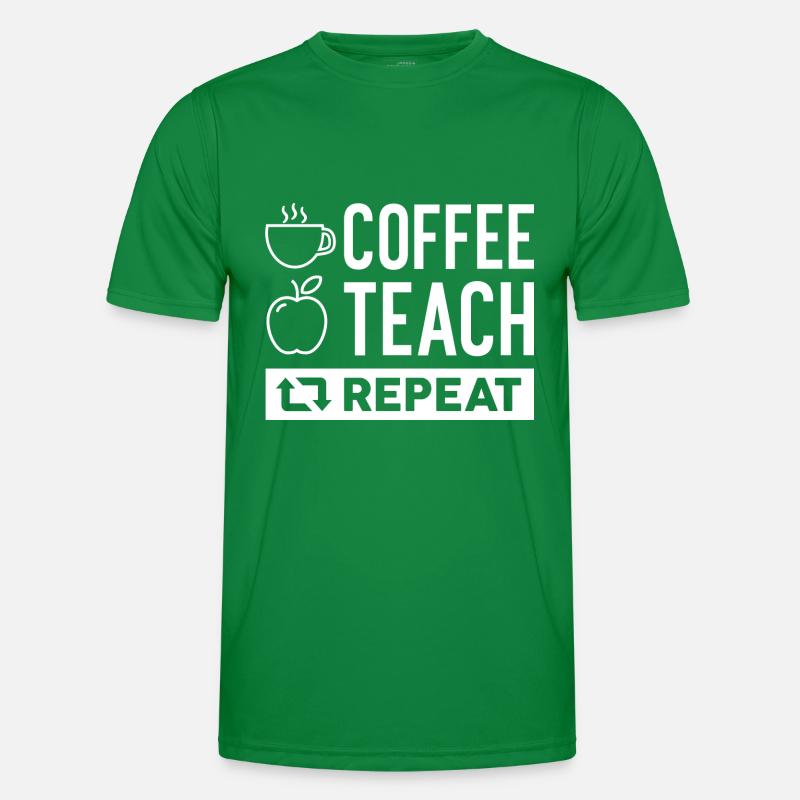 Coffee Teach Repeat Men's Functional T-Shirt