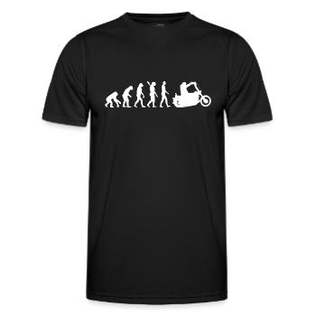 Chopper - Evolution des Menschen, Darwin - Männer Funktions-T-Shirt - Schwarz - Vorne - AI Model Male 178 dark (178cm)
