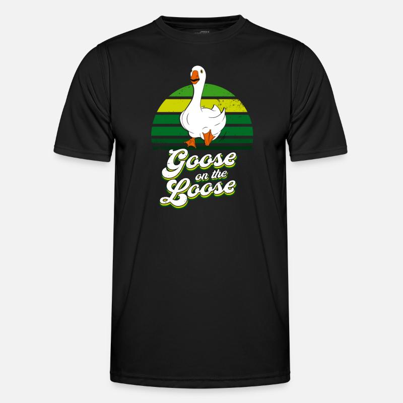 Lustige Gans Vogel Meme - Männer Funktions-T-Shirt - Schwarz