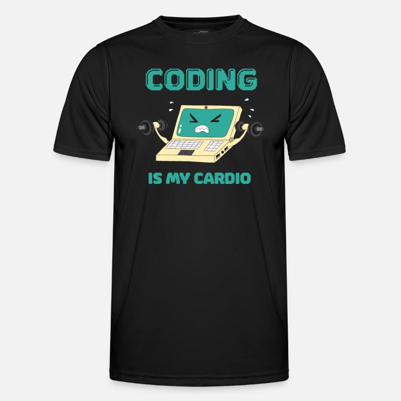 Programmer Coding Fitness Funny Computer Scientist - Men's Functional T-Shirt - black