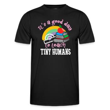 Funny Teacher Elementary School Teacher Lessons - Men's Functional T-Shirt - black - Front - AI Model Male 178 dark (178cm)