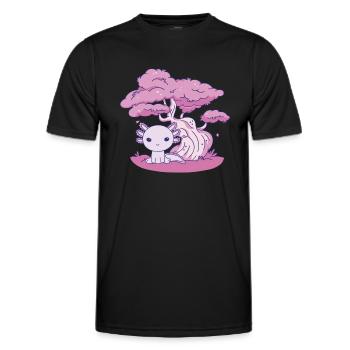 Lustiges Axolotl - Männer Funktions-T-Shirt - Schwarz - Vorne - AI Model Male 178 dark (178cm)