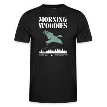 Duck Hunting Hunter Funny Saying - Men's Functional T-Shirt - black - Front - AI Model Male 178 dark (178cm)
