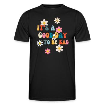 Ein Guter Tag Für Pessimismus Existenzangst - Männer Funktions-T-Shirt - Schwarz - Vorne - AI Model Male 178 dark (178cm)