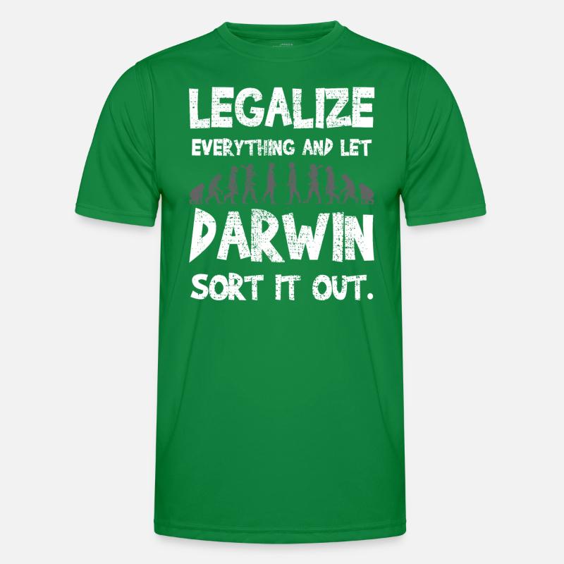 Evolutionärer Humor trifft auf Darwinismus Männer Funktions-T-Shirt