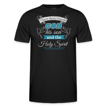 Gott, Sein Sohn & Der Heilige Geist Christliches - Männer Funktions-T-Shirt - Schwarz - Vorne - AI Model Male 178 dark (178cm)