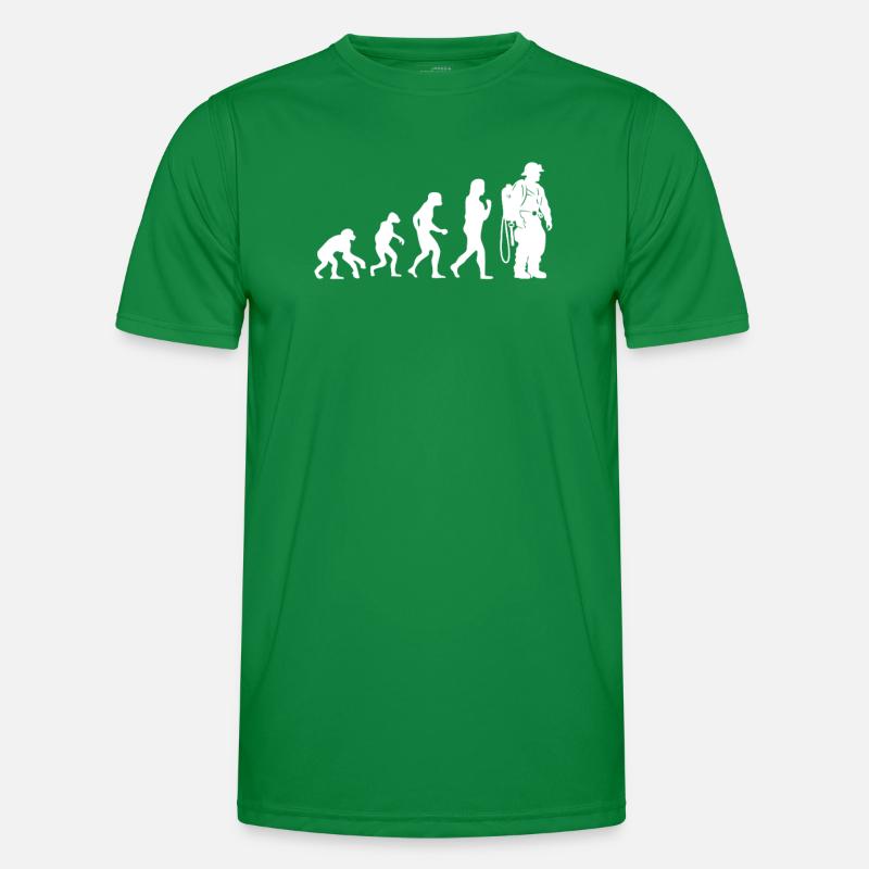 Feuerwehr Evolution Feuerwehrmann Held Männer Funktions-T-Shirt