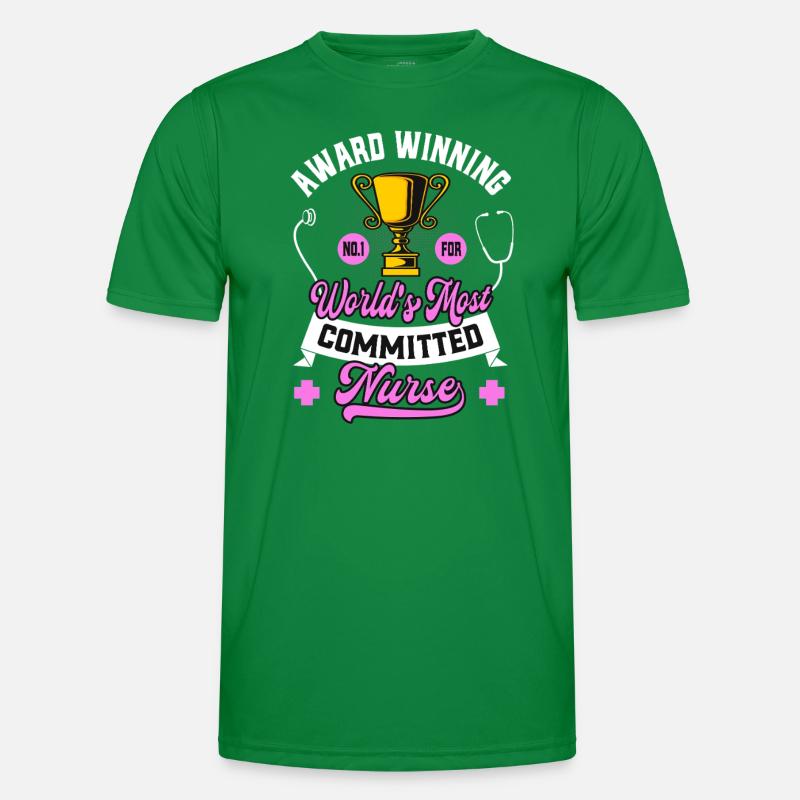 Engagierte Krankenschwester Lustig Preisgekrönt Männer Funktions-T-Shirt