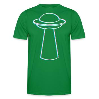 UFO Glitch – Rave & Techno Vibes - Männer Funktions-T-Shirt - Kelly Green - Vorne - AI Model Male 178 dark (178cm)