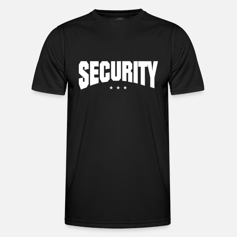 Security Sicherheitsdienst Party - Männer Funktions-T-Shirt - Schwarz