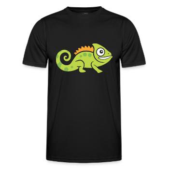 Chamäleon - Männer Funktions-T-Shirt - Schwarz - Vorne - AI Model Male 178 dark (178cm)