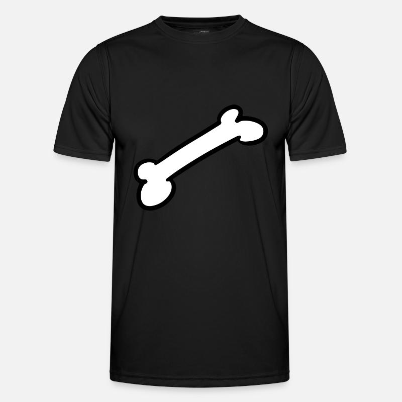 Knochen Hundeknochen Geschenkidee Hundeliebe - Männer Funktions-T-Shirt - Schwarz