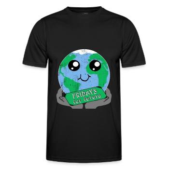 Fridays For Future Stop Climate Change Save Gift - Men's Functional T-Shirt - black - Front - AI Model Male 178 dark (178cm)