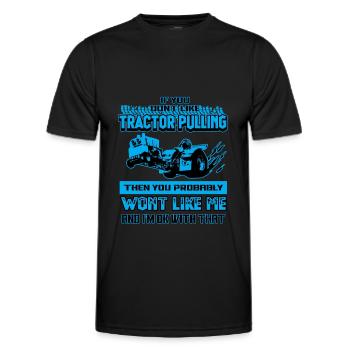 Tractor Pulling Power Full Pull Motorsport Gift - Men's Functional T-Shirt - black - Front - AI Model Male 178 dark (178cm)