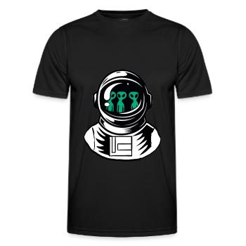 Alien Ufo Grey Et Cadeau D'un Spaceman Extraterrestre - T-shirt sport Homme - noir - Devant - AI Model Male 178 dark (178cm)