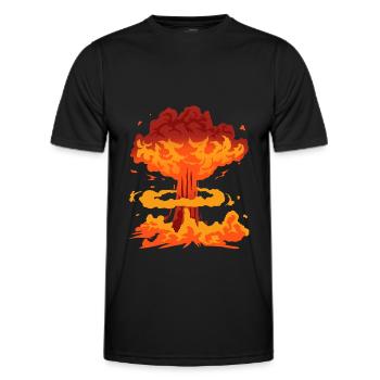 Nuke Nuking Bombing Fire Bombshell Missile Gift - Men's Functional T-Shirt - black - Front - AI Model Male 178 dark (178cm)