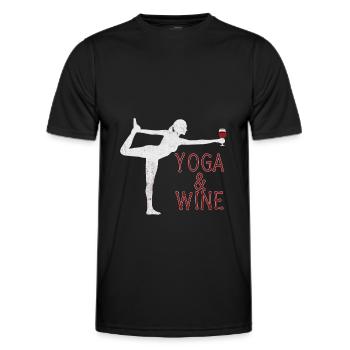 Yoga Work Out Gift - Men's Functional T-Shirt - black - Front - AI Model Male 178 dark (178cm)