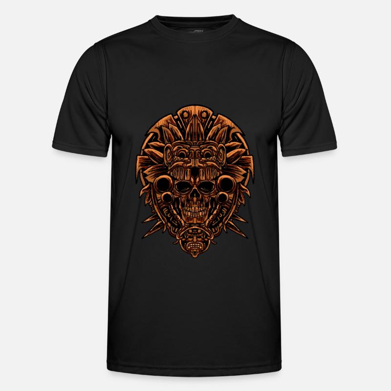 Aztèque Aztecan Ère Crâne Cadeau T-shirt sport Homme