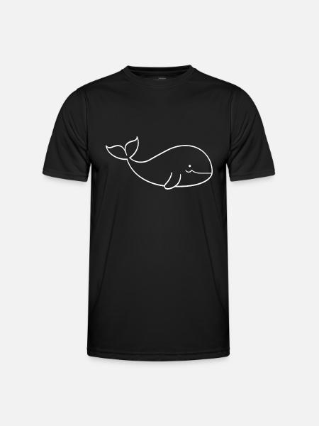 Baby-Wal - Männer Funktions-T-Shirt - Schwarz