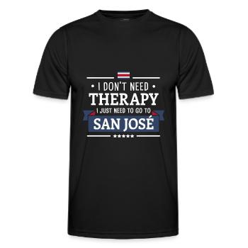 SAN JOSÉ COSTA RICA THERAPIE PURA VIDA GESCHENK - Männer Funktions-T-Shirt - Schwarz - Vorne - AI Model Male 178 dark (178cm)