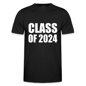 Class of 2024 - Men's Functional T-Shirt - black - Front - AI Model Male 178 dark (178cm)