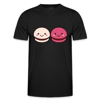 macaron - T-shirt sport Homme - noir - Devant - AI Model Male 178 dark (178cm)