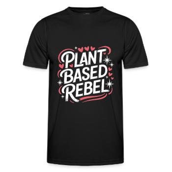 Vegetarian Vegan Veggie Vegetarian - Men's Functional T-Shirt - black - Front - AI Model Male 178 dark (178cm)