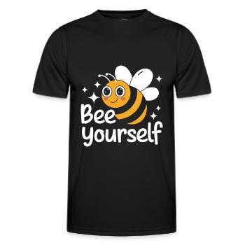 abeille abeille apicultrice abeille abeille - T-shirt sport Homme - noir - Devant - AI Model Male 178 dark (178cm)