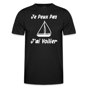 VOILIER - T-shirt sport Homme - noir - Devant - AI Model Male 178 dark (178cm)