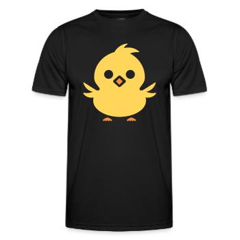 Petit poussin - T-shirt sport Homme - noir - Devant - AI Model Male 178 dark (178cm)
