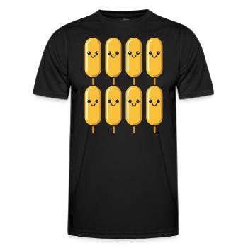 Mais Hundefutter - Männer Funktions-T-Shirt - Schwarz - Vorne - AI Model Male 178 dark (178cm)
