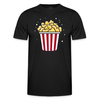 Humour pot de popcorn - T-shirt sport Homme - noir - Devant - AI Model Male 178 dark (178cm)